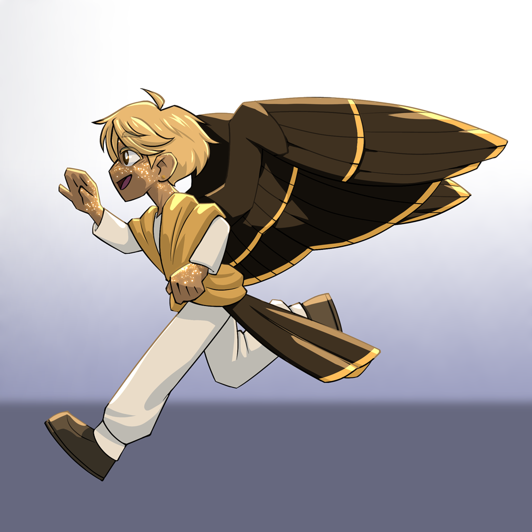 Running Man with Wings